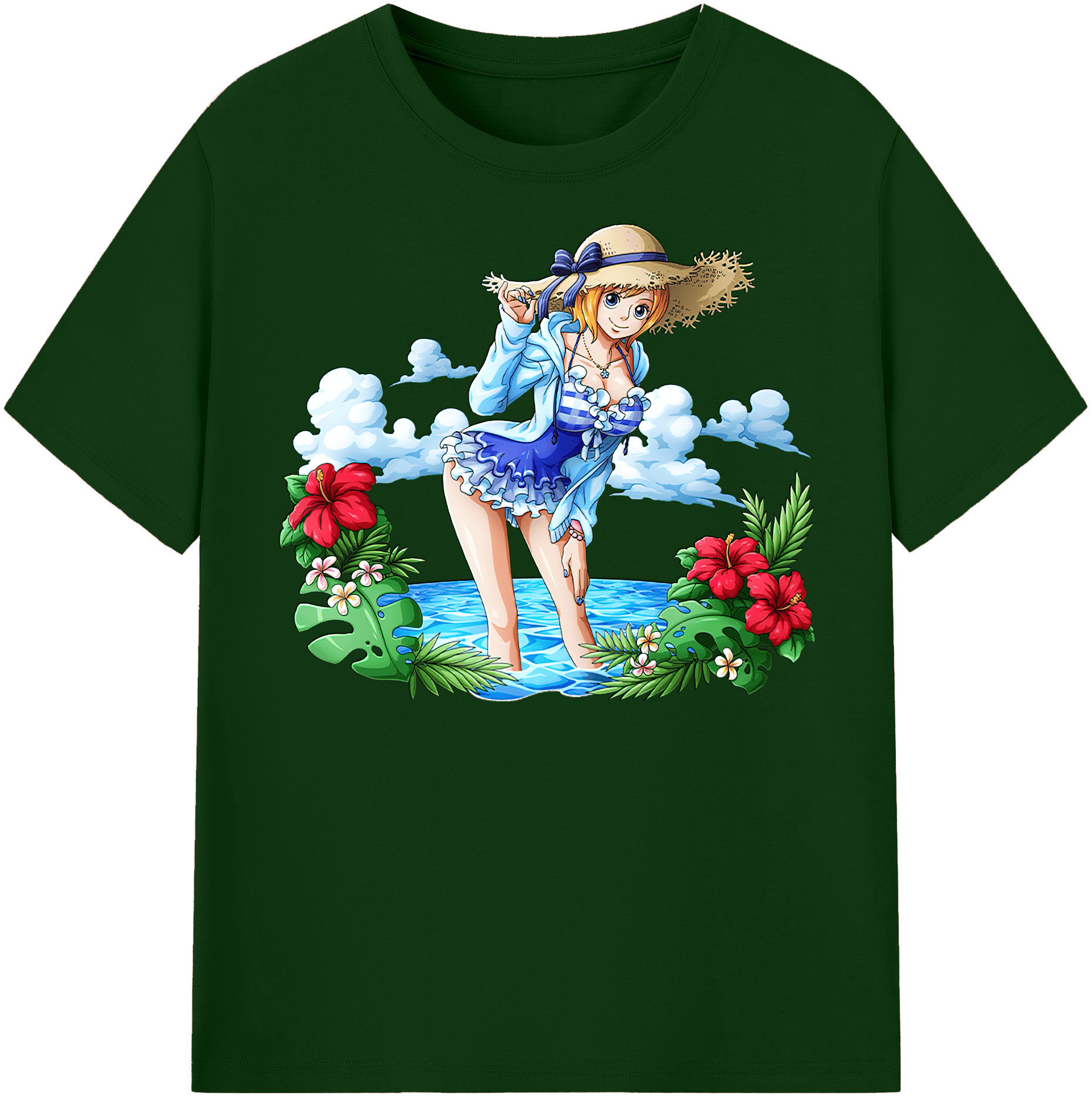 ワンピース ナミ ONE PIECE Nami 綿100％半袖Tシャツ（フロントプリント）